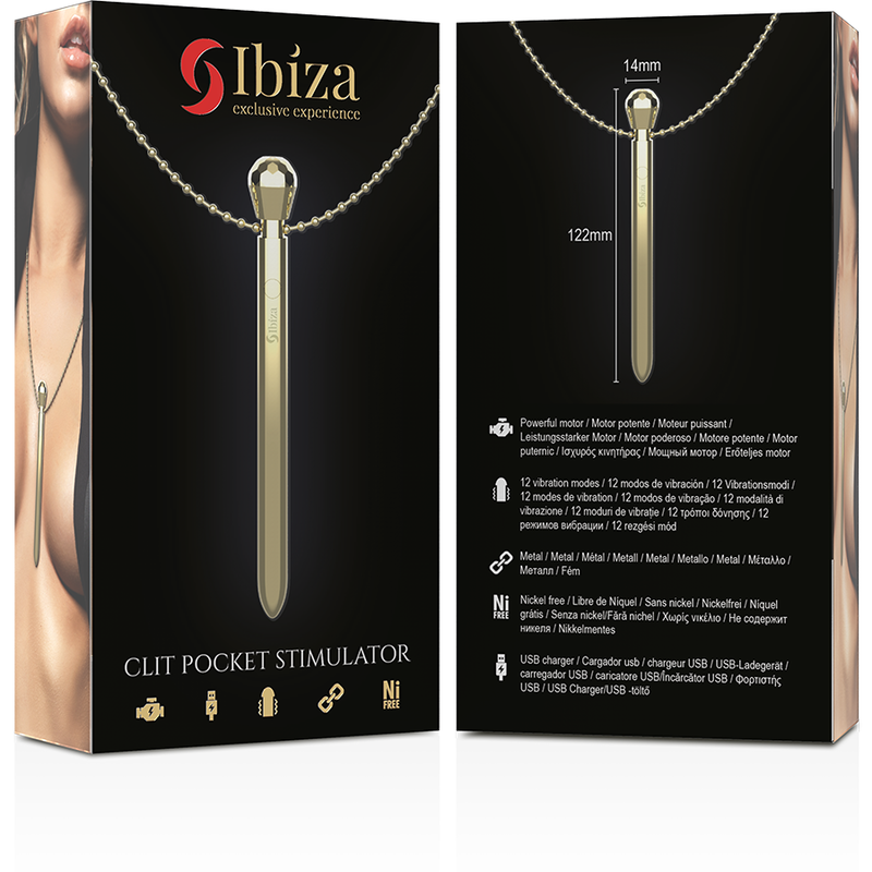 Ibiza Pocket Clit Gold mini vibratore clitoride oro