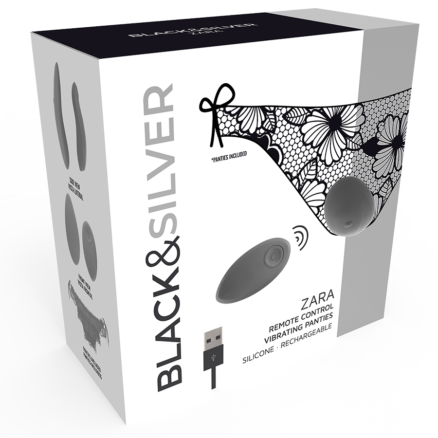Black&Silver Zara vibratore indossabile telecomando silicone