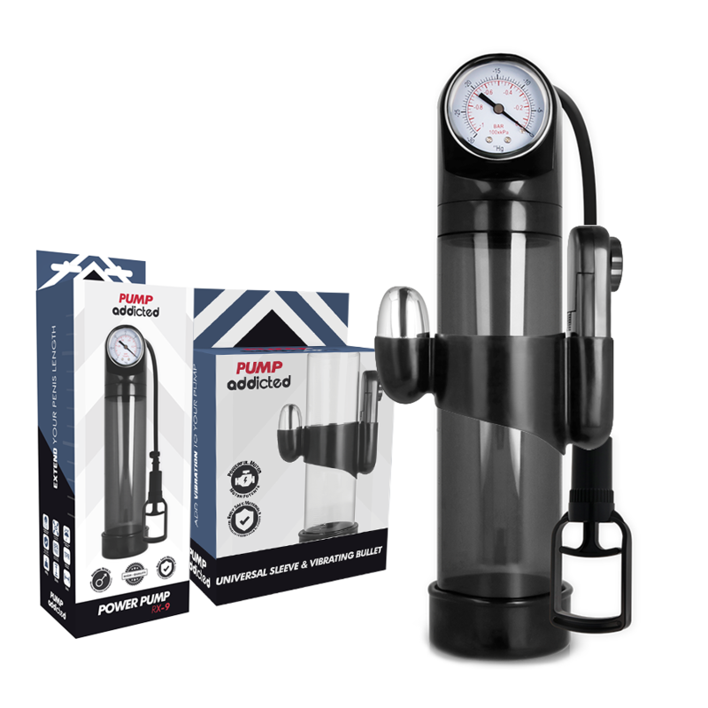 Pump Addicted RX9 pompa pene nera con vibratore