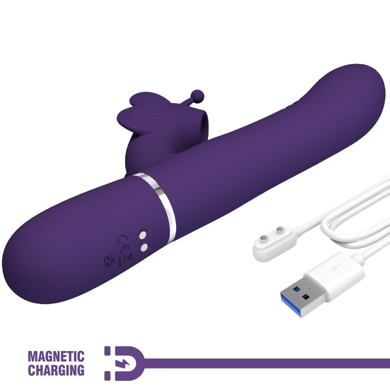 Pretty Love Farfalla 4 in 1 vibratore 4 motori viola