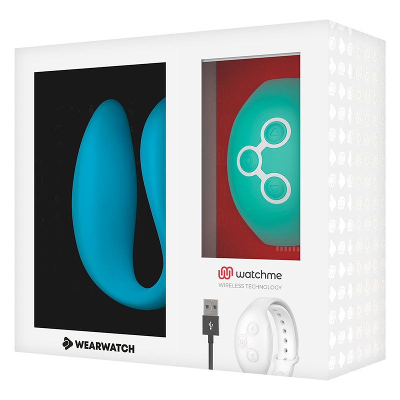 Wearwatch Dual vibratore coppia indigo con orologio