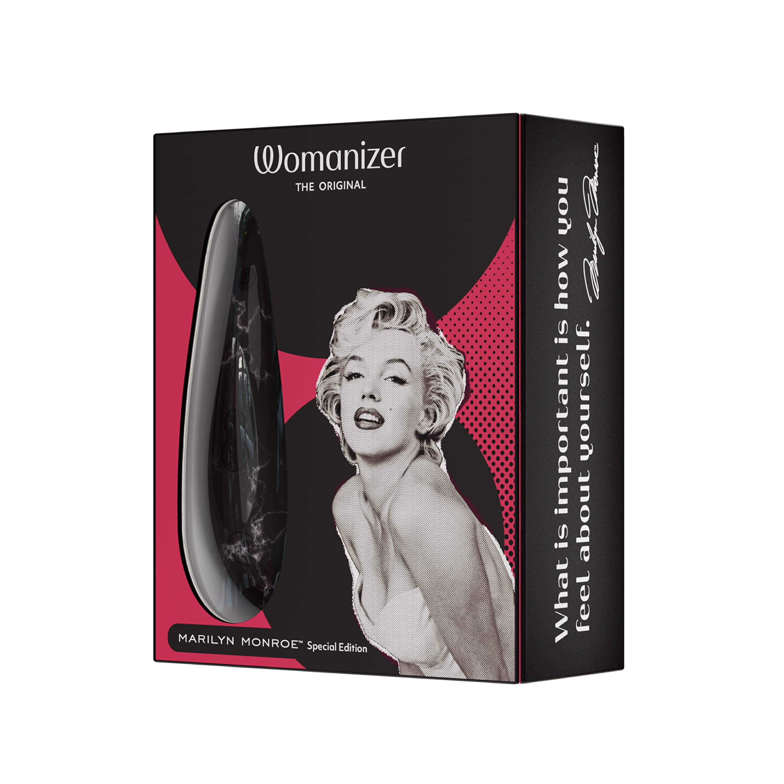 Womanizer Marilyn Monroe stimolatore clitorideo nero marmo 10 intensità