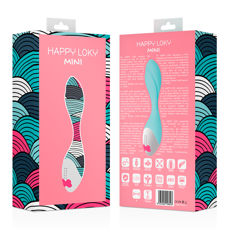 Happy Loky Mini Fun vibratore turchese silicone