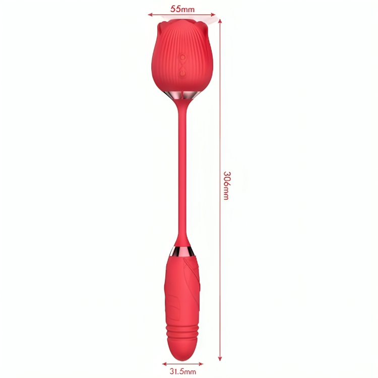Armony Delight Flower stimolatore clitoride rosso aspirazione