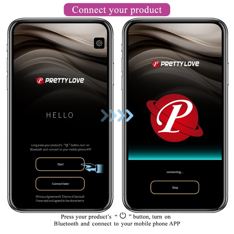 Pretty Love Casper uovo vibrante viola con app
