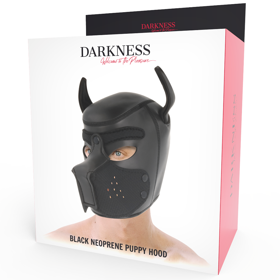 Darkness Maschera Cane neoprene L maschera BDSM nera