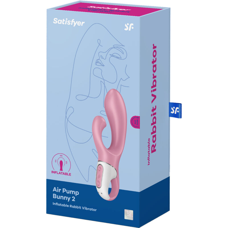 Satisfyer Air Pump Bunny 2 vibratore rabbit gonfiabile rosa