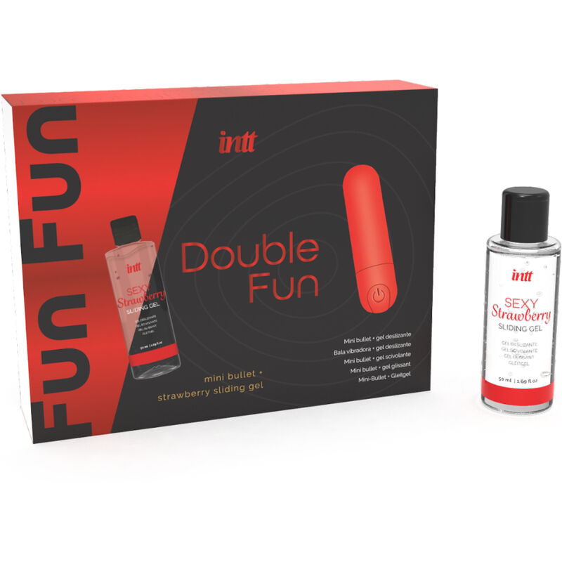 INTT Double Fun Kit bullet + lubrificante fragola 50 ml