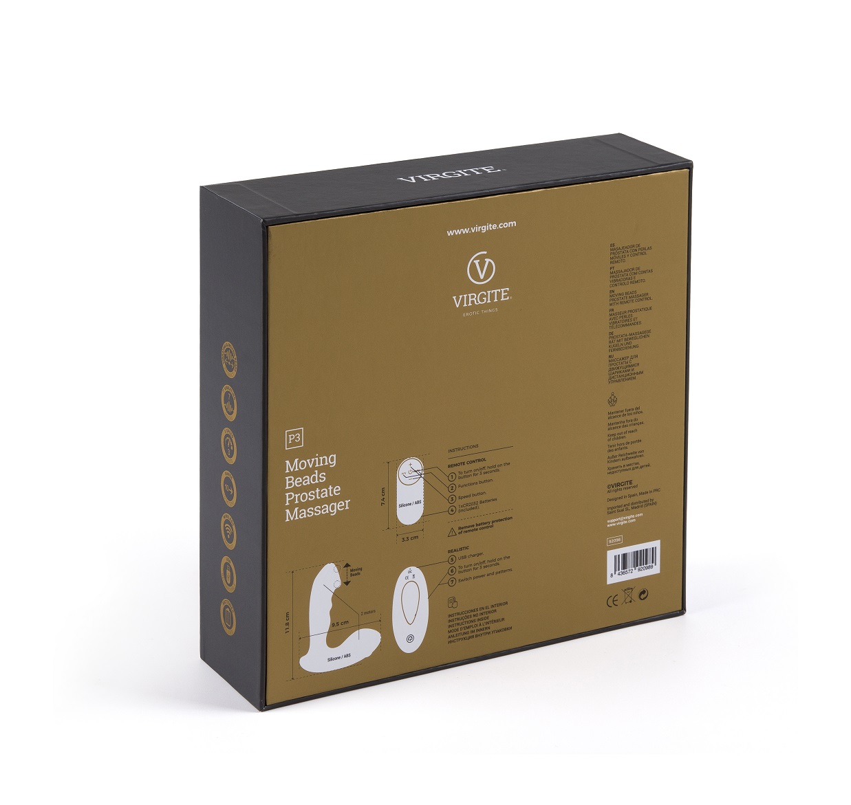 Love Hit by Virgite P3 vibratore prostatico silicone telecomando