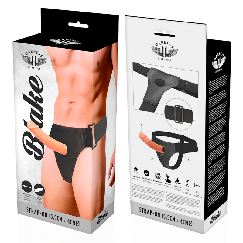 Attraction Blake harness cavo strap-on elastico 15,5 cm