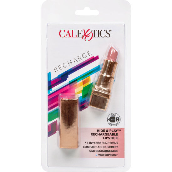 CalExotics Hide & Play vibratore rossetto rosa 10 modi