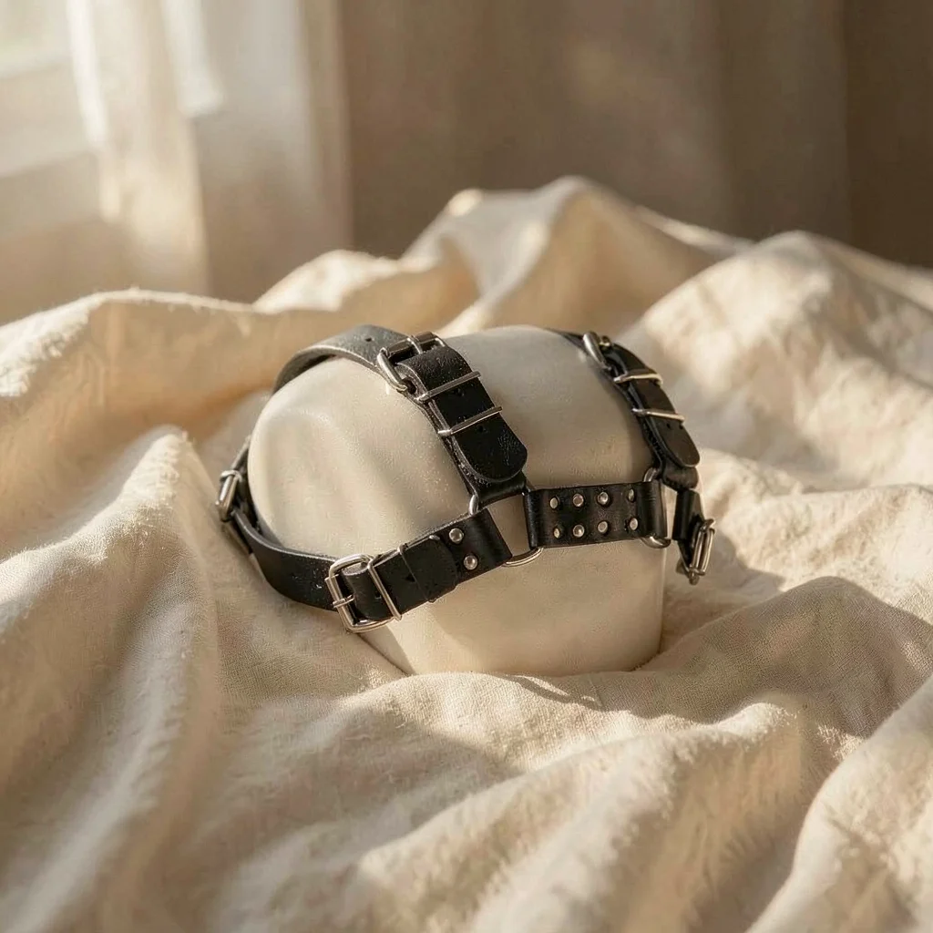 Leather Body Bull Dog imbracatura pelle nera regolabile