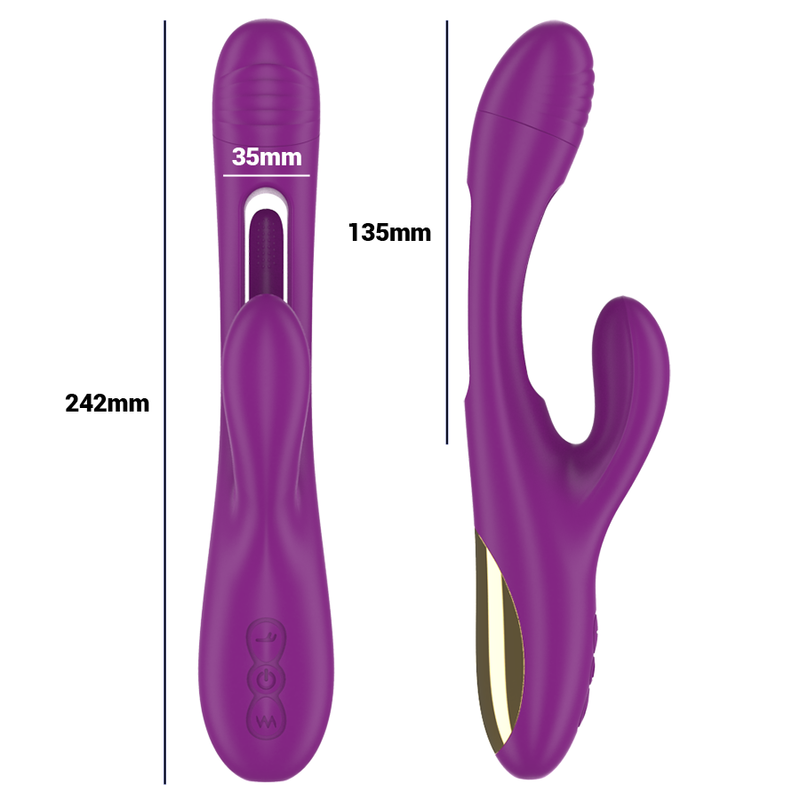 Intense Apolo vibratore con lingua oscillante viola