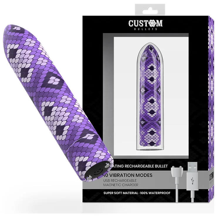 Custom Bullets Snake Viola mini vibratore 6,25 cm