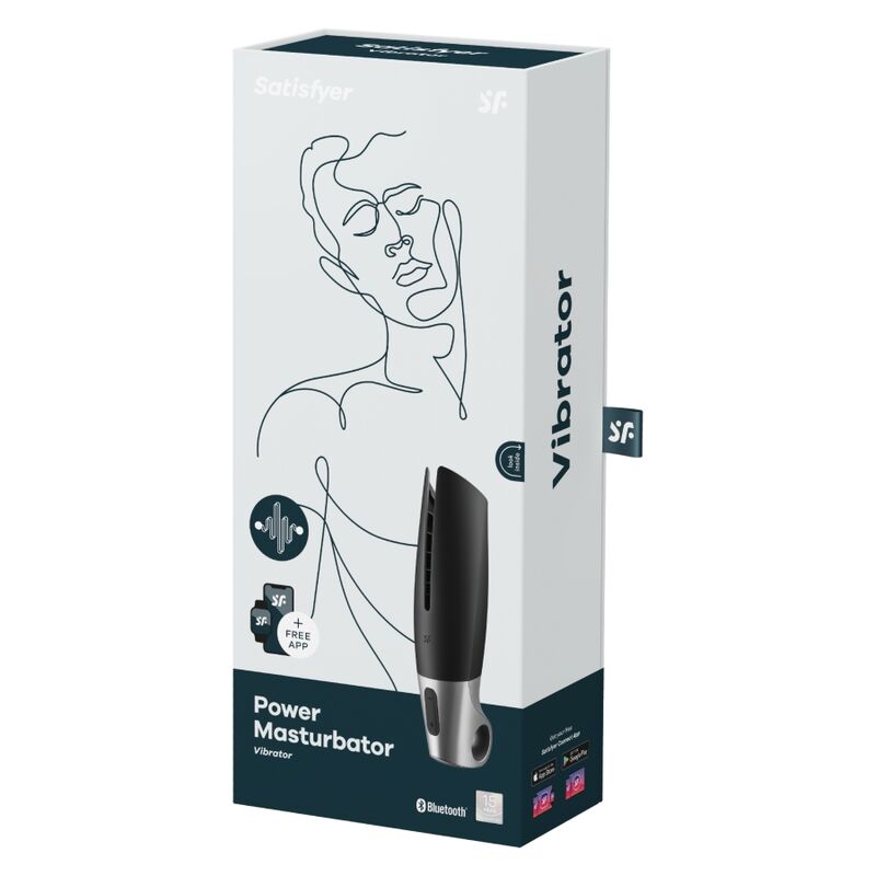 Satisfyer Power Masturbator masturbatore silicone bluetooth