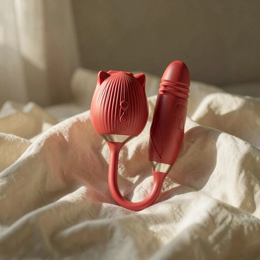 Armony Delight Flower stimolatore clitoride rosso aspirazione