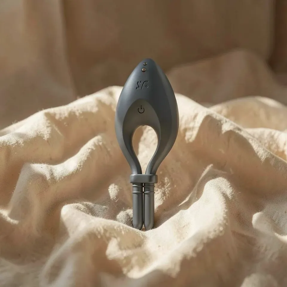 Satisfyer Bullseye anello vibrante regolabile grigio