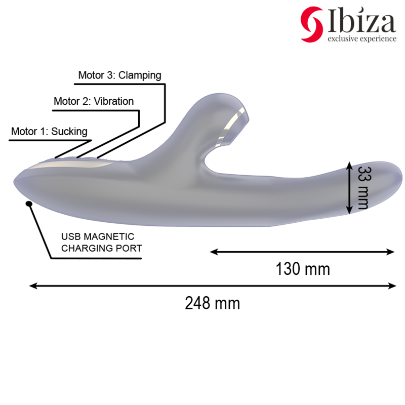 Ibiza Double Clamping vibratore doppia stimolazione