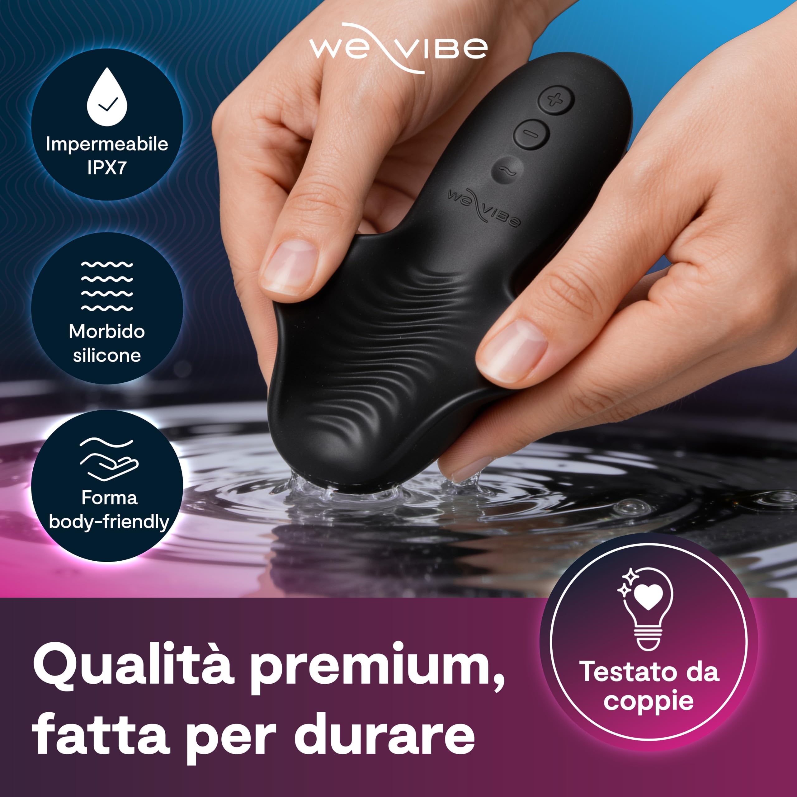 We-Vibe Shared Touch vibratore coppia nero ricaricabile
