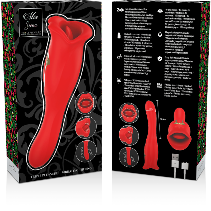 Mia Siena stimolatore clitoride vibrante con morso