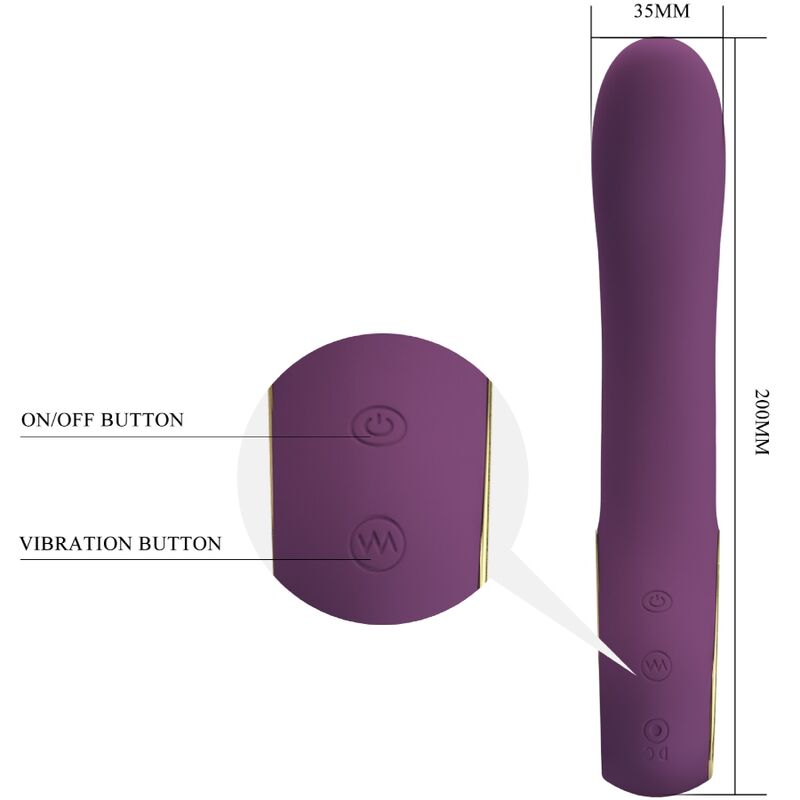 Pretty Love Ethan vibratore viola flessibile 12 modalità