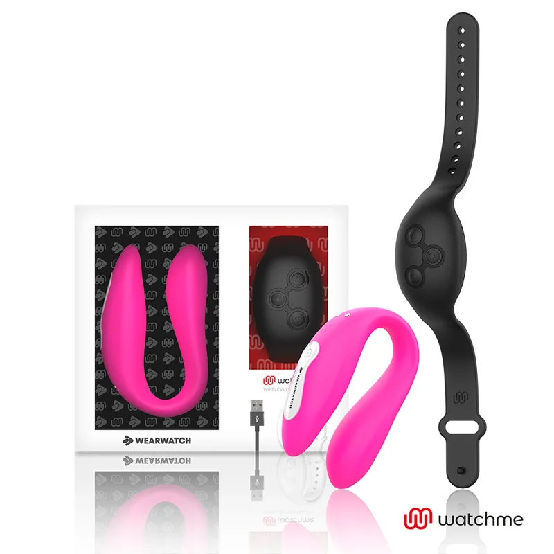 Wearwatch Dual vibratore coppia fucsia nero impermeabile
