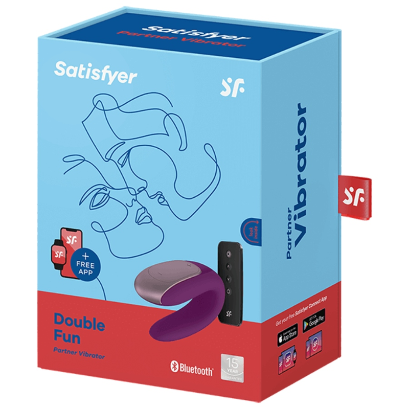Satisfyer Double Fun vibratore di coppia viola app