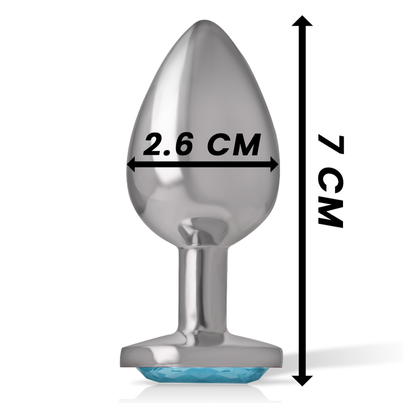 Intense Plug Cuore plug anale metallo blu S 7 cm