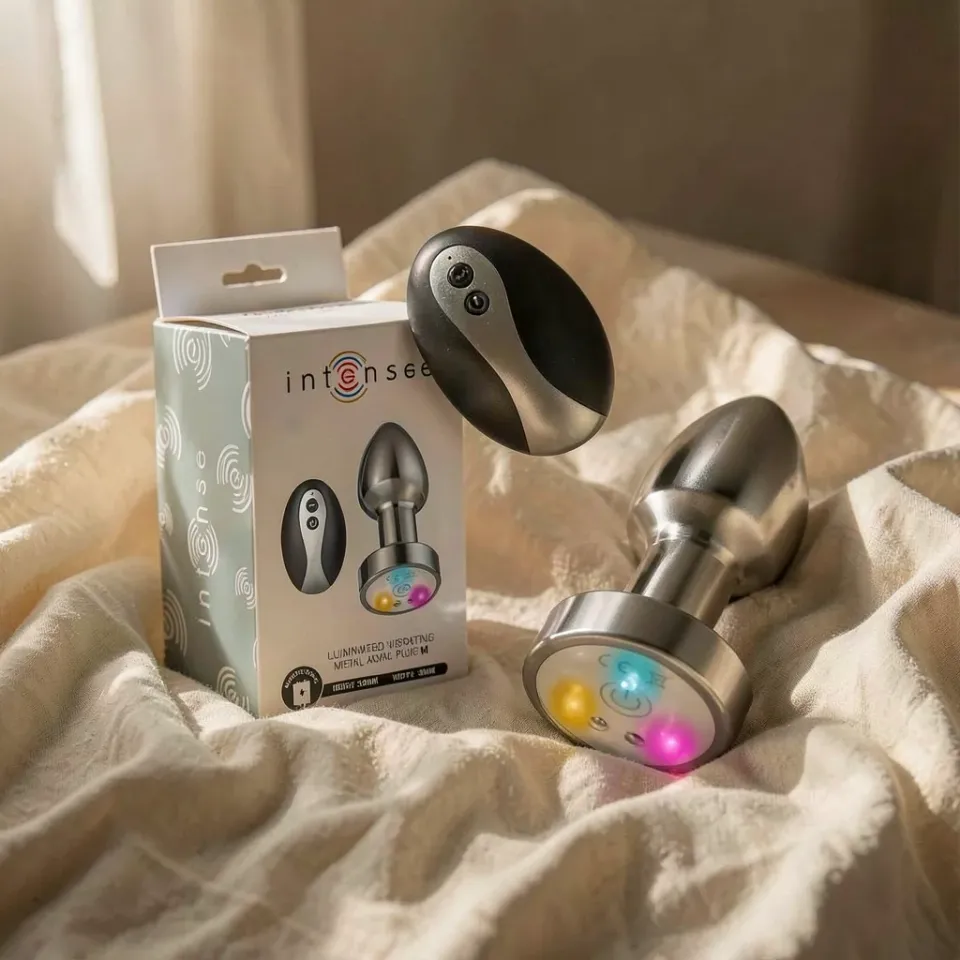 Intense Plug Anale LED metallo taglia M con telecomando