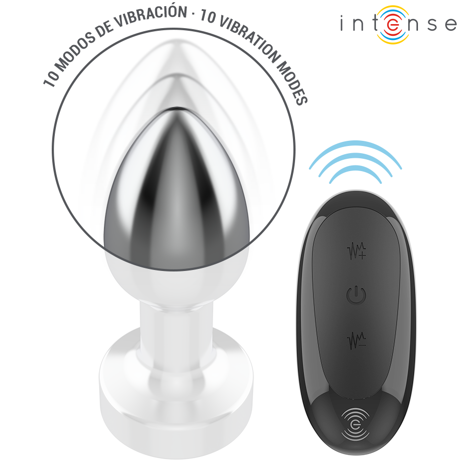 Intense Plug Vibrante in Metallo S Anale Telecomando