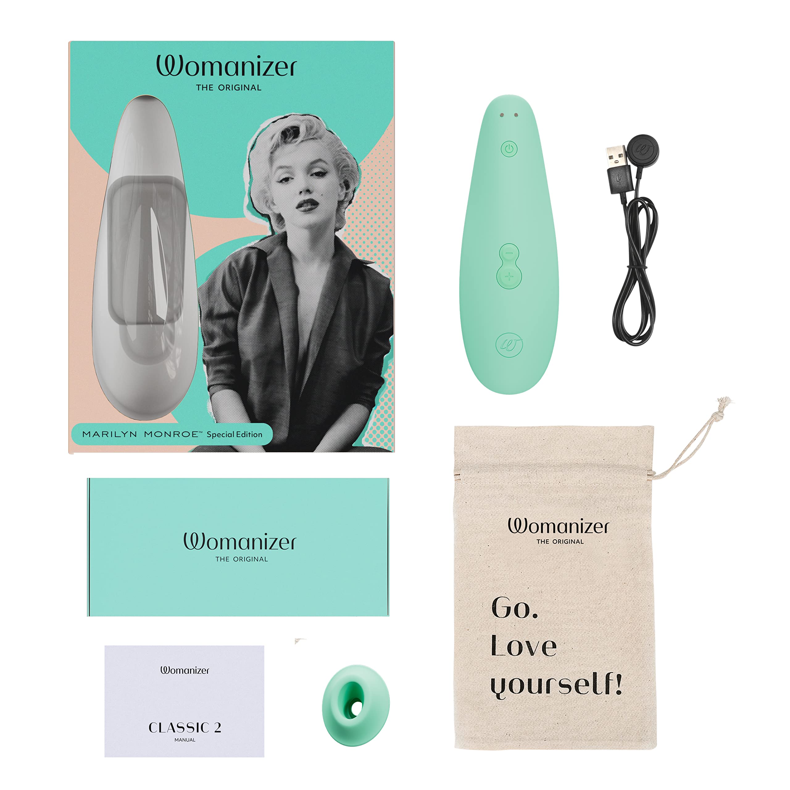 Womanizer Marilyn Monroe stimolatore clitorideo menta 10 intensità