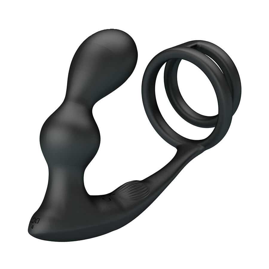 MR Play doppio anello con plug anale vibrante telecomando