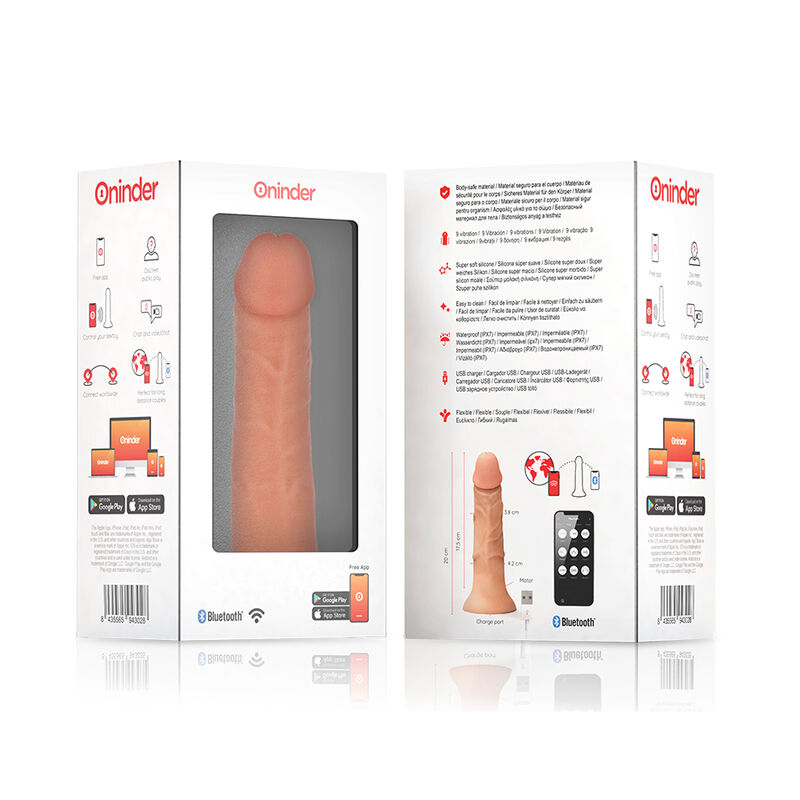 ONINDER Bogotá Medio dildo vibrante 20 cm app