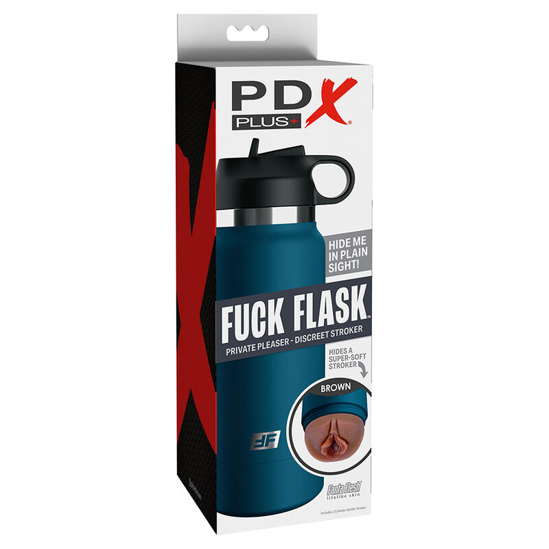 PDX Plus Fuck Flask masturbatore borraccia marrone