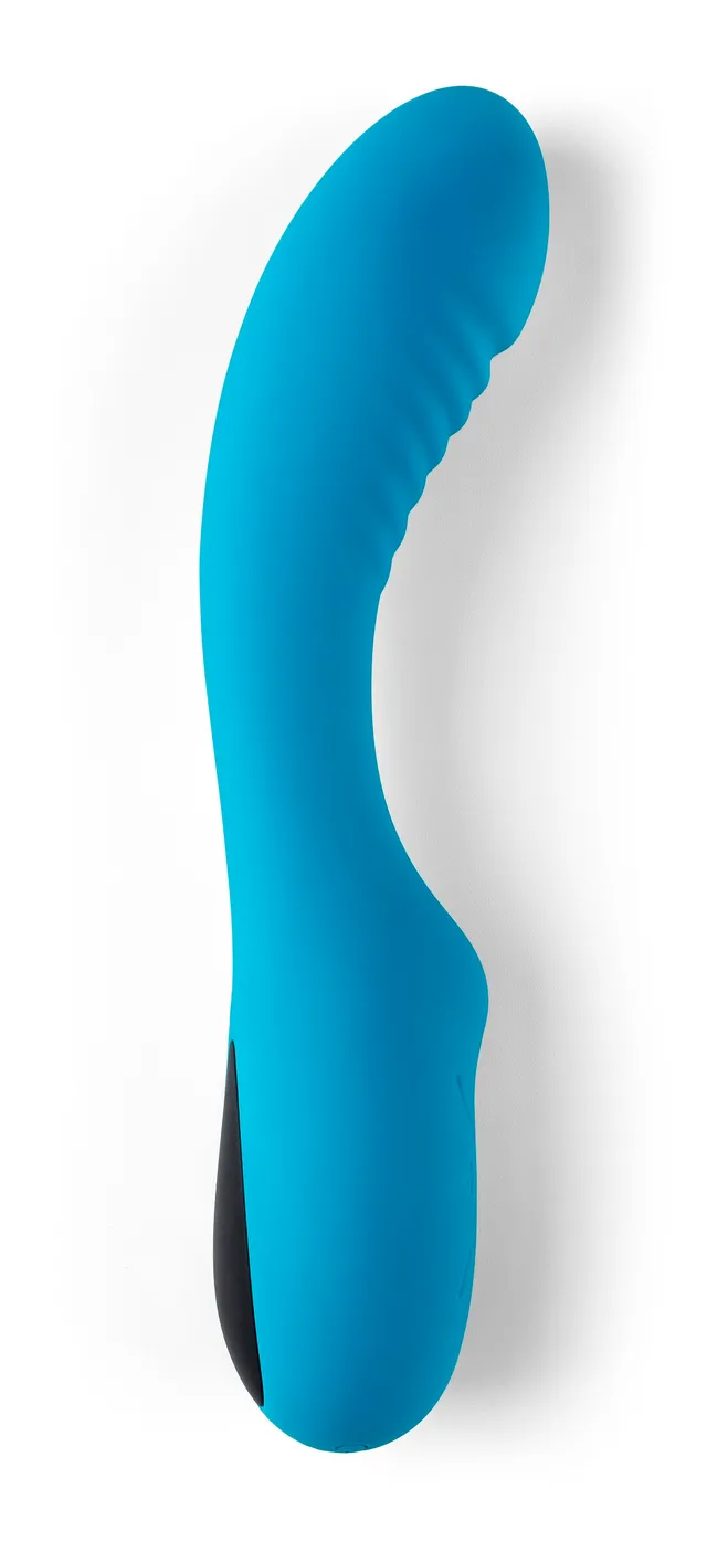 Love Hit by Virgite V5 vibratore punto G blu silicone ricaricabile