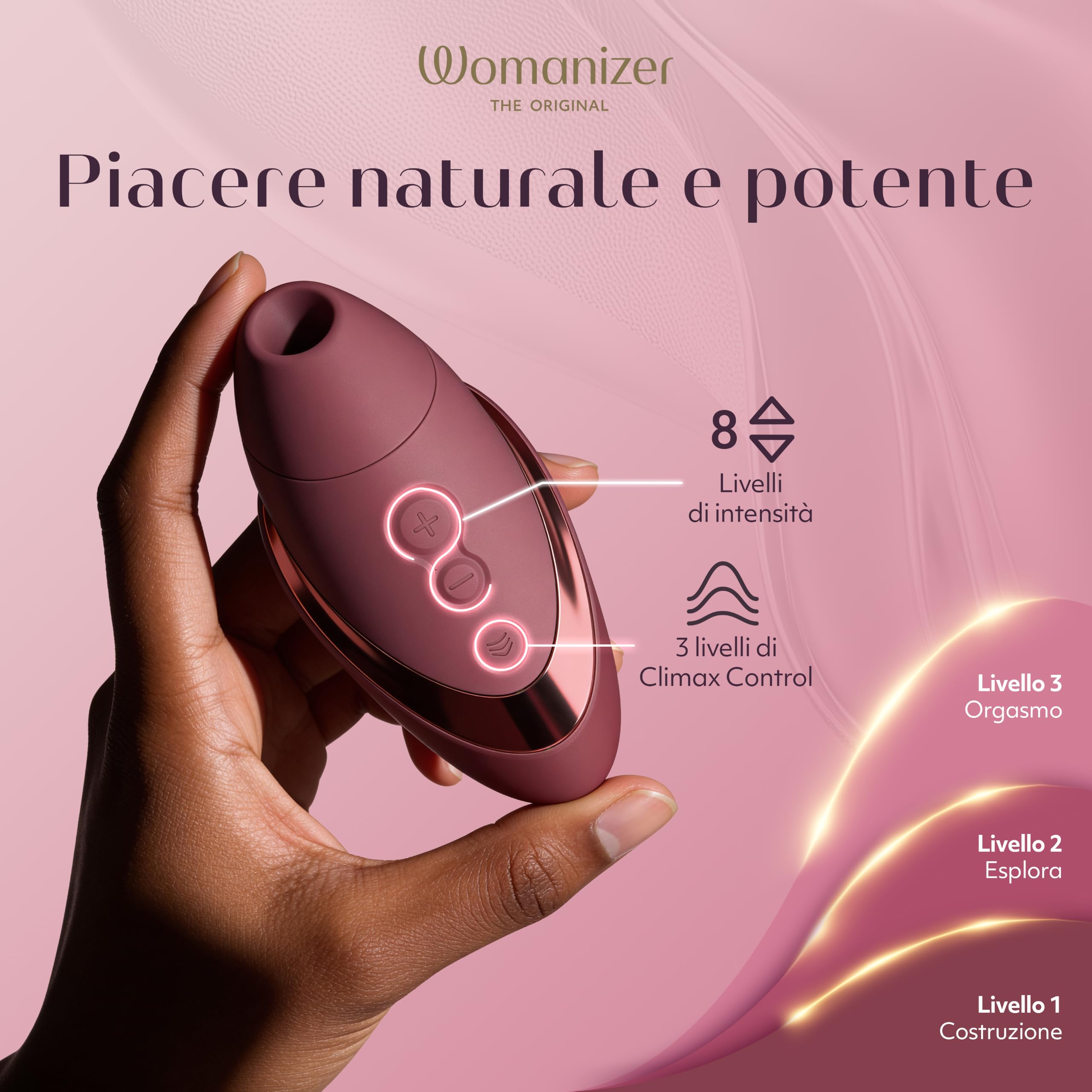 Womanizer Next Liberty stimolatore clitorideo bordeaux 3D