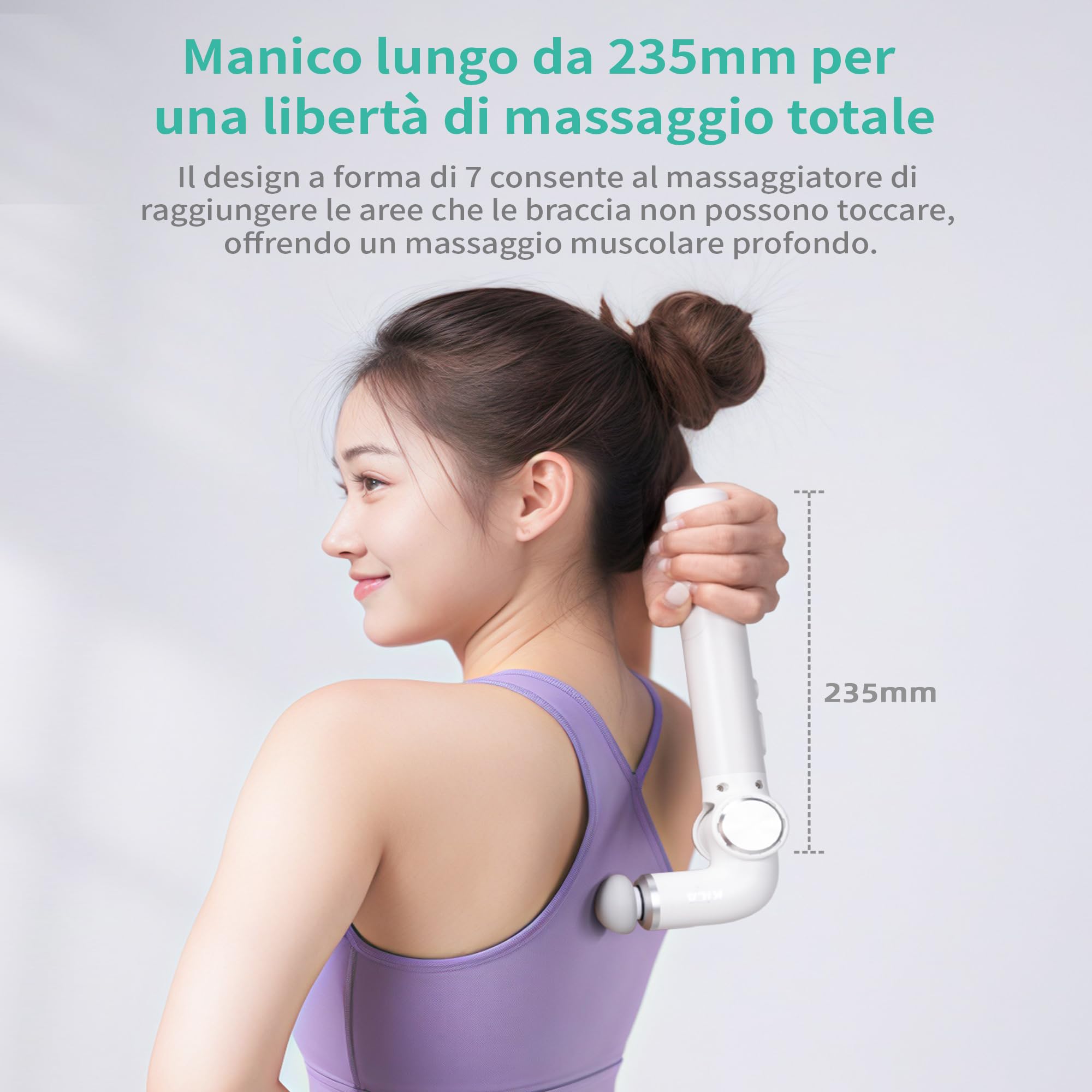 KiCA EVO Mini pistola massaggio 5 testine silenziosa