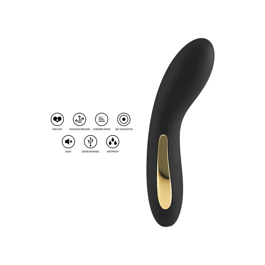 LUZ Luminate Nero vibratore punto G silicone 17 cm