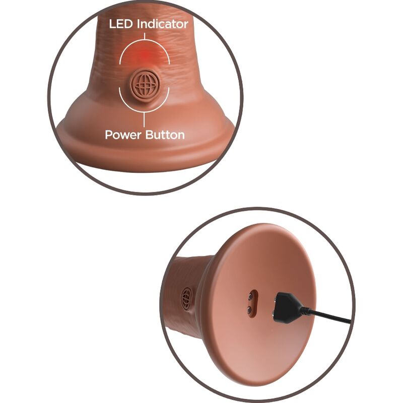 Pipedream King Cock Elite dildo vibrante 20,3 cm caramel