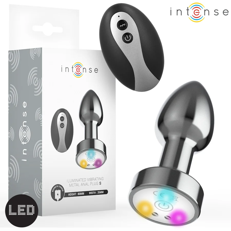 Frutille Intense plug anale S con telecomando LED metallo