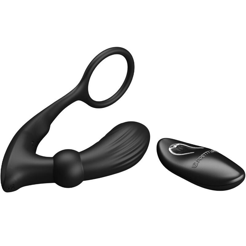 Pretty Love Warren plug anale vibrante nero con doppio anello