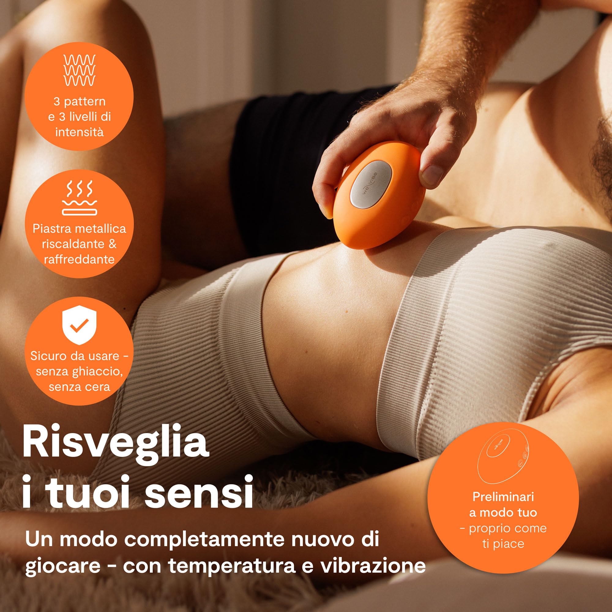 We-Vibe Temp stimolatore clitorideo caldo-freddo arancione