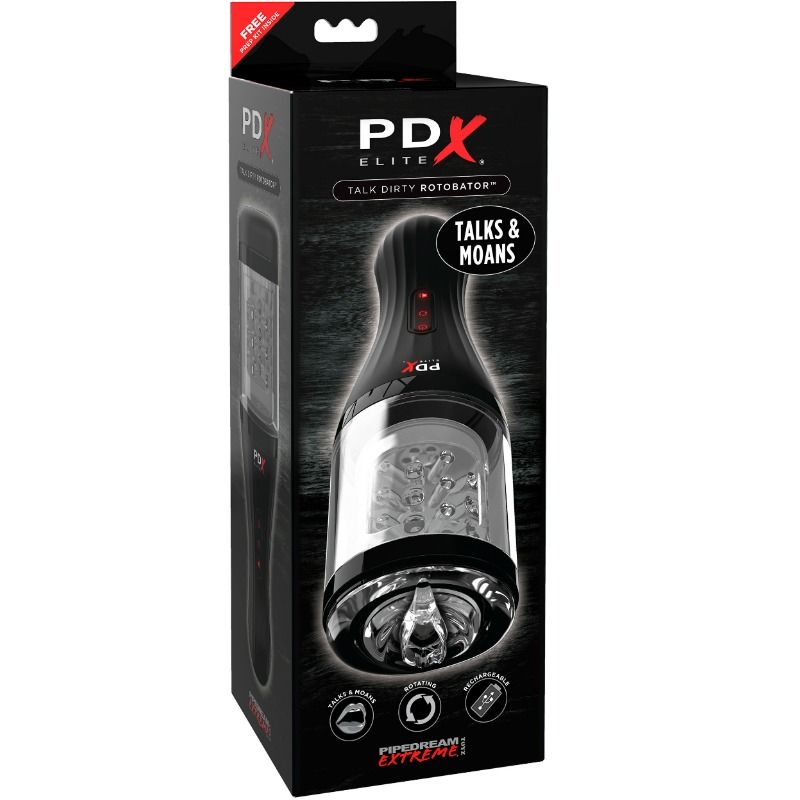 PDX Elite Talk Dirty Rotobator masturbatore rotante con audio