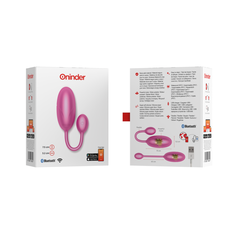 Oninder Tokyo ovetto vibrante rosa 7,5 cm con app