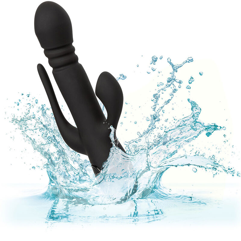 CalExotics Triple Euphoria Nero vibratore spinta suzione
