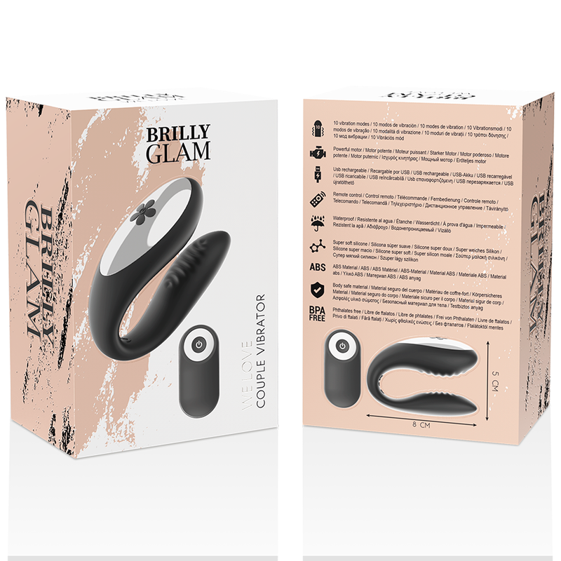 Brilly Glam We Love for Partners vibratore di coppia nero