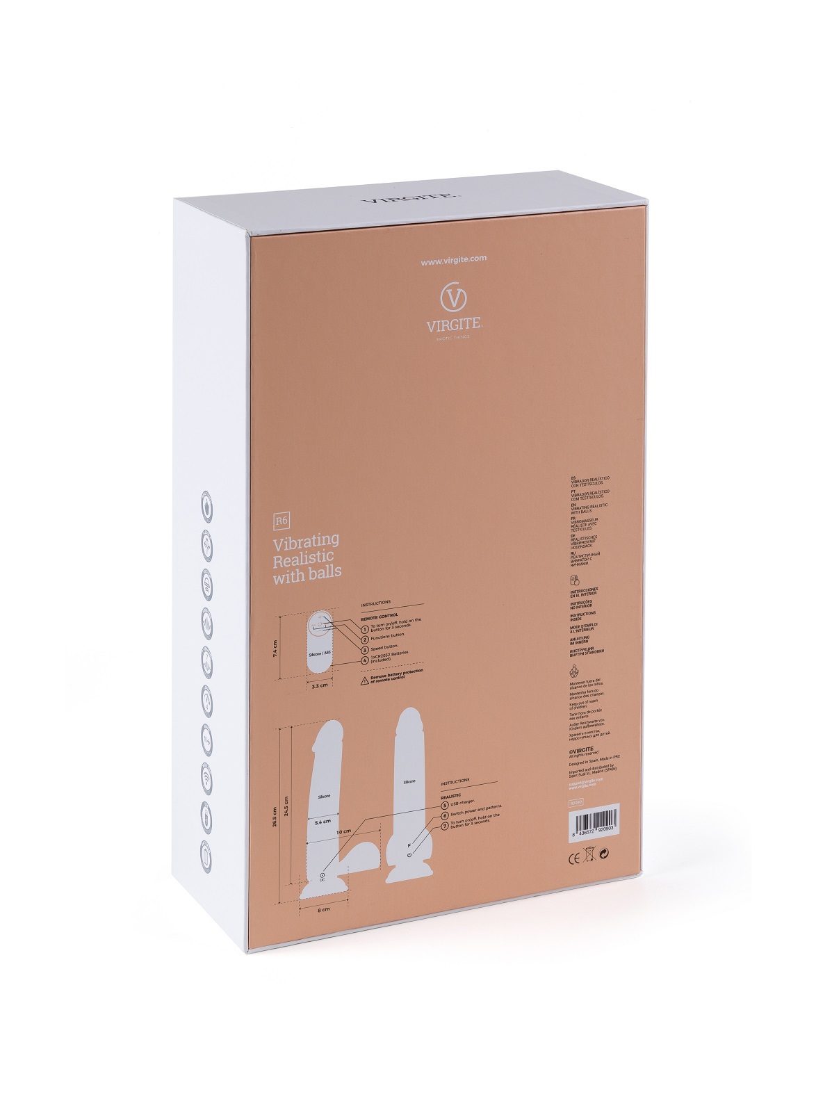 Virgite Love Hit R6 Vibratore Realistico 24,5 cm telecomando