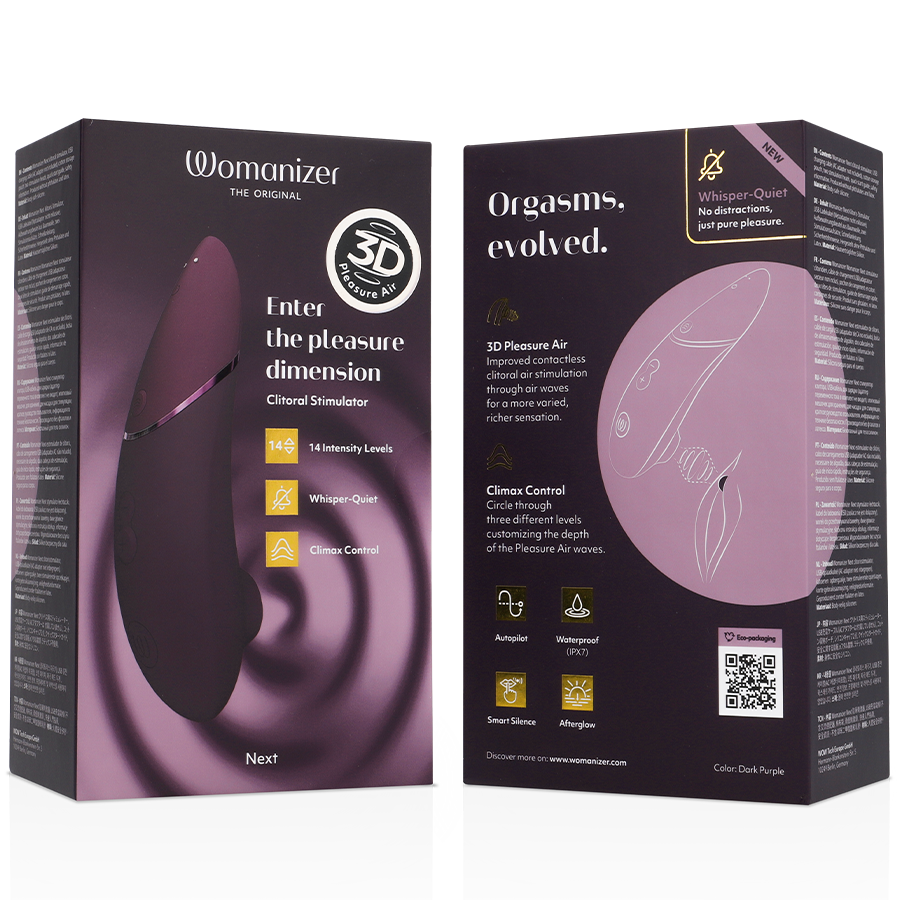 Womanizer Next stimolatore clitorideo viola scuro 14 intensità