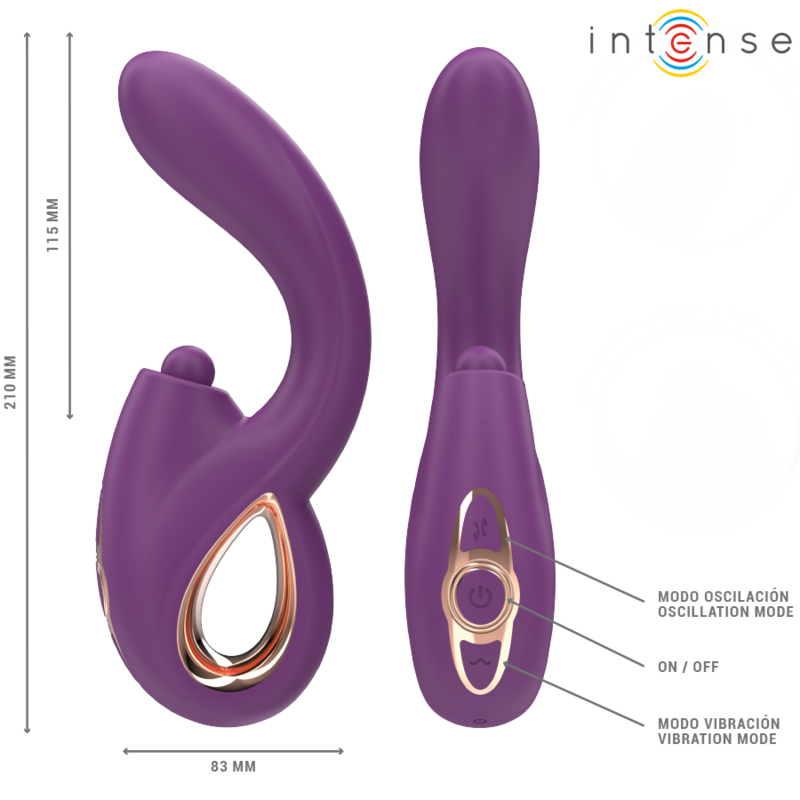 Intense Lali vibratore punto G tapping spinta vibrazione viola