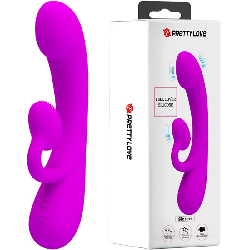 Pretty Love Sincero viola vibratore clitorideo con setole
